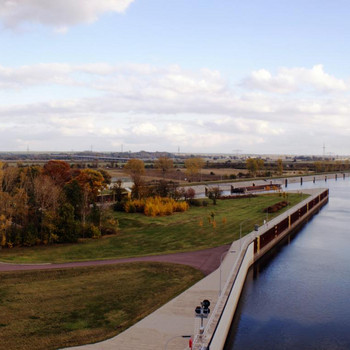 Die Sparschleuse Rothensee im Panorama